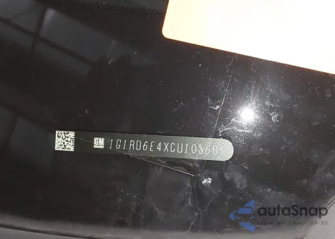 2012 Chevrolet Volt из США, поврежденный, VIN 1G1RD6E4XCU103605